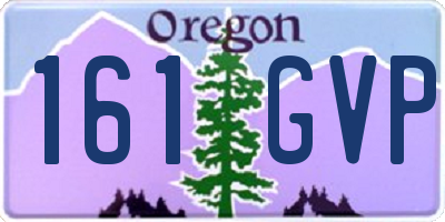 OR license plate 161GVP