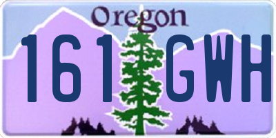 OR license plate 161GWH