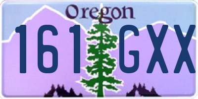 OR license plate 161GXX