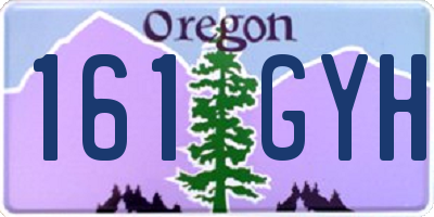 OR license plate 161GYH