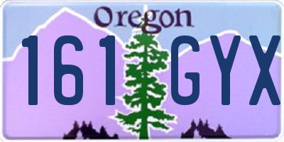 OR license plate 161GYX