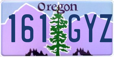 OR license plate 161GYZ