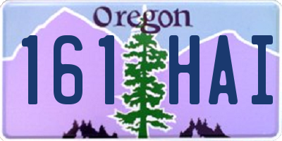 OR license plate 161HAI