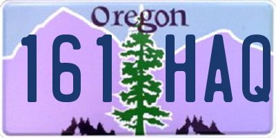 OR license plate 161HAQ