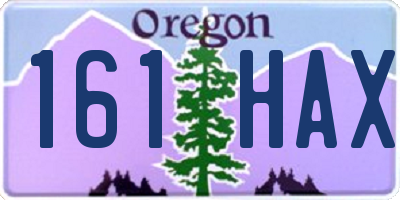 OR license plate 161HAX