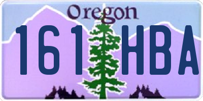 OR license plate 161HBA