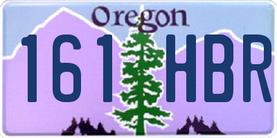 OR license plate 161HBR