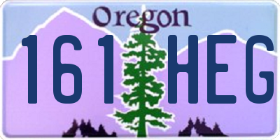 OR license plate 161HEG