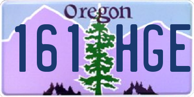 OR license plate 161HGE