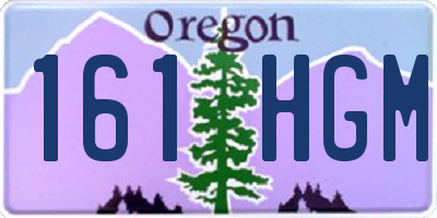 OR license plate 161HGM