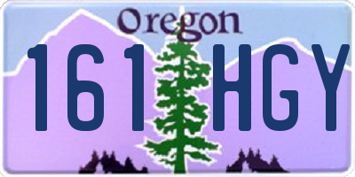 OR license plate 161HGY