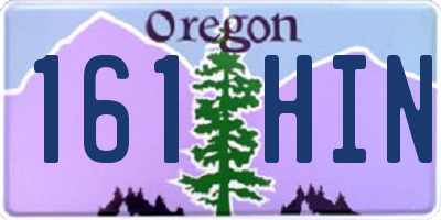 OR license plate 161HIN