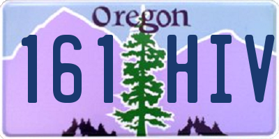 OR license plate 161HIV