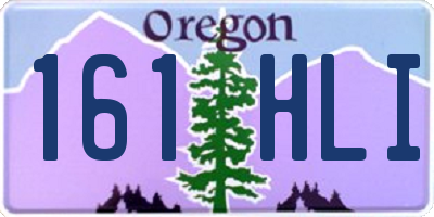 OR license plate 161HLI