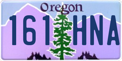OR license plate 161HNA