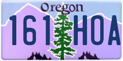 OR license plate 161HOA