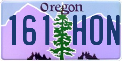 OR license plate 161HON