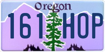 OR license plate 161HOP