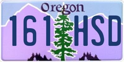 OR license plate 161HSD