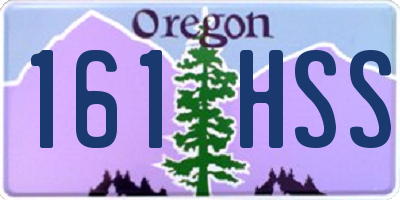 OR license plate 161HSS