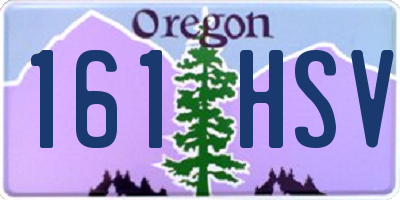 OR license plate 161HSV
