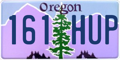OR license plate 161HUP