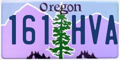 OR license plate 161HVA