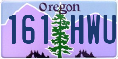 OR license plate 161HWU