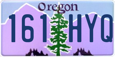 OR license plate 161HYQ