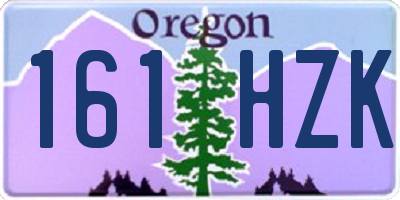 OR license plate 161HZK