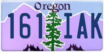 OR license plate 161IAK