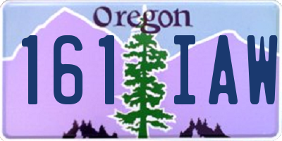 OR license plate 161IAW