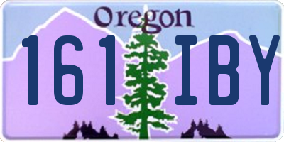 OR license plate 161IBY