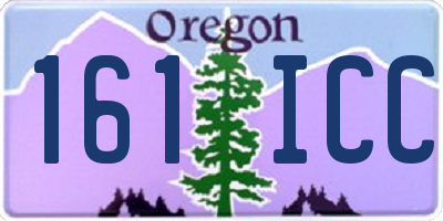 OR license plate 161ICC