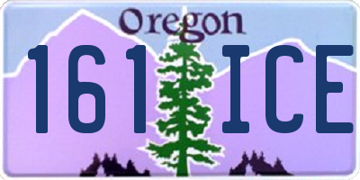 OR license plate 161ICE