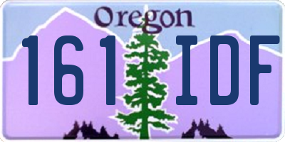 OR license plate 161IDF