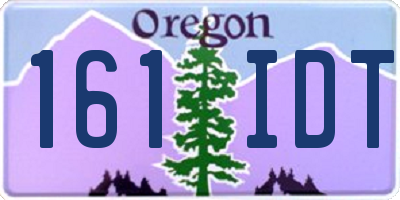 OR license plate 161IDT