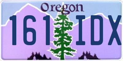 OR license plate 161IDX