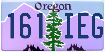 OR license plate 161IEG