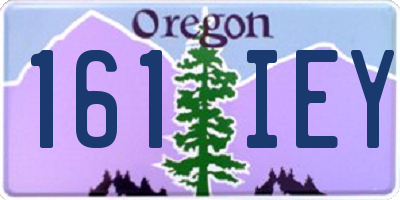 OR license plate 161IEY