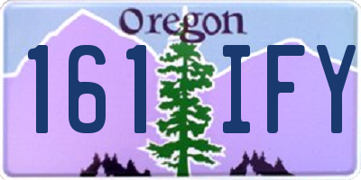 OR license plate 161IFY