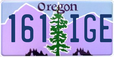 OR license plate 161IGE