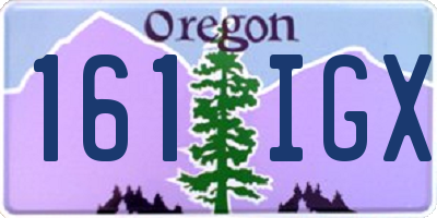 OR license plate 161IGX