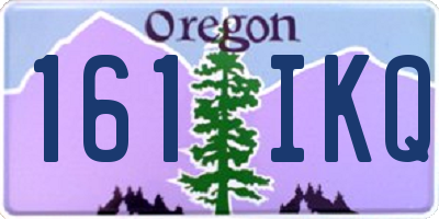 OR license plate 161IKQ