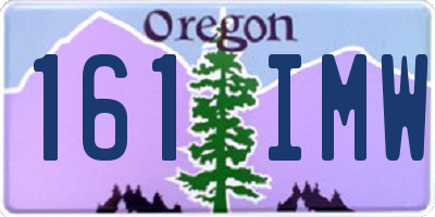 OR license plate 161IMW