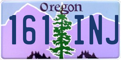 OR license plate 161INJ