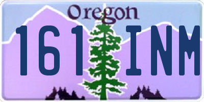 OR license plate 161INM