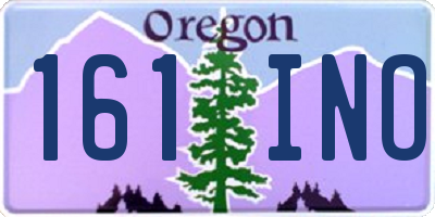 OR license plate 161INO