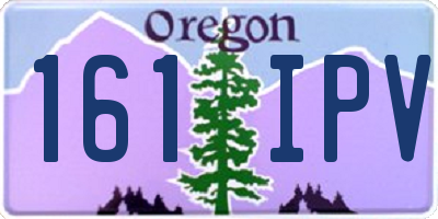 OR license plate 161IPV