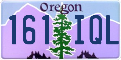 OR license plate 161IQL